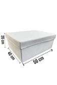 Balkan Room Kapaklı Dolap İçi Düzenleyici Kutu Çok Amaçlı Saklama Kutusu XXLarge 50x40x20 cm - 10