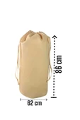 Balkan Room Bej Büzgülü Hurç XLarge 86x62 cm - Taşınma Çantası - Yorgan Yastık Çamaşır Saklama Torbası thumbnail 2