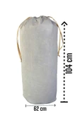 Balkan Room Gri Büzgülü Hurç 8'li Set - 2XXL ,2XL, 4L - Taşınma Çantası - Yorgan Yastık Çamaşır Saklama Torbası - 4
