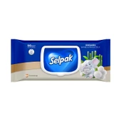 Selpak Organik Bambu Özlü  Pamuk Özlü Islak Mendil 50'li - 1