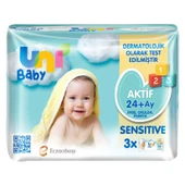 Uni Baby Aktif Sensitive Islak Mendil 3x52'li - 1