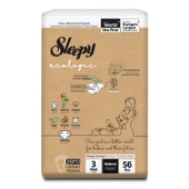 Sleepy Ecologıc Bebek Bezı 3 Beden Mıdı 4-10 Kg 56'Lı - 1