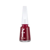 Flormar Nail Enamel Uzun Süre Kalıcı Besleyici Oje - 128 Bordeaux Scream - 1