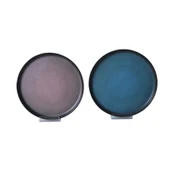 Keramika Saten Seri Servis Tabak Mavi/Pembe 28 Cm - 1