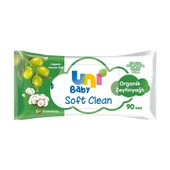Uni Baby Soft Clean 90'lı Organik Zeytinyağlı Islak Havlu - 1