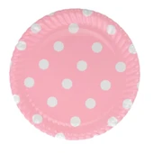 Roll-Up Karton Tabak 8'li Pembe Puantiyeli 23 Cm - 1