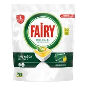Fairy Hepsi Bir Arada 70 Yıkama Bulaşık Makinesi Deterjanı Kapsülü Limon Kokulu - 1