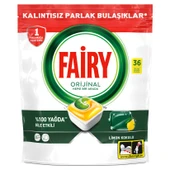 Fairy Hepsi Bir Arada 36 Yıkama Bulaşık Makinesi Deterjanı Kapsülü Limon Kokulu - 1