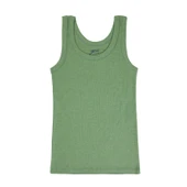 Brix Kadın Fitilli Kolsuz Tshirt Yeşil S - 1