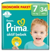 Prima Aktif Bebek Ekonomik Paket 7 Beden 15+ Kg 34 Adet - 1