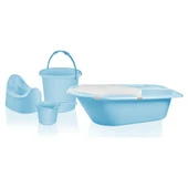 5'li Banyo Tuvalet Seti Mavi - 1