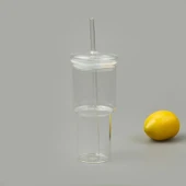 Cam Pipetli Bardak - Şeffaf - 1 lt - 2