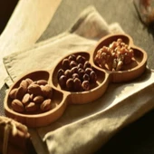 Amor 3 Bölmeli Kalp Çerezlik - Açık Kahverengi - 27 cm - 1