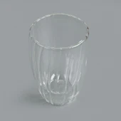 Stripe Çift Cidarlı Bardak - Şeffaf - 450 ml - 3