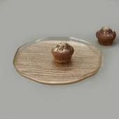 Kitchen Luna 4'lü Tabak - Bej - 21 cm - 2