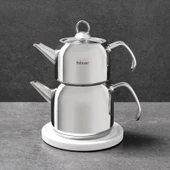 Satürn Çelik Çaydanlık - Inox - 2 lt + 1 lt - 1