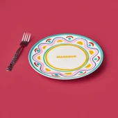 Kitchen Magique Pasta Tabağı - Renkli - 19 cm - 2