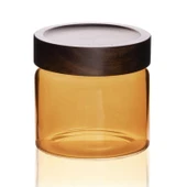 Mia Akasya Yuvarlak Cam Kavanoz - Amber - 500 ml - 2