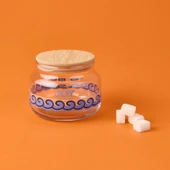 Blue Mosaiq Joy Kapaklı Cam Kavanoz - Renkli - 430 ml - 2