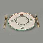 Kitchen Gourmet Classic Pizza Tabağı - Renkli - 30 cm - 2