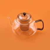 Cam Süzgeçli Demlik - Şeffaf / Antrasit - 1100 ml - 3
