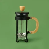Bambu French Press - Siyah / Açık Kahverengi / Şeffaf - 350 ml - 1