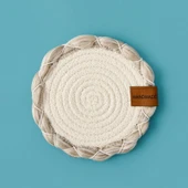 Soft Laetus Bardak Altlığı - Ekru / Bej - 13x13 cm - 3