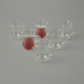 Keyif 6'lı Cam Kupa - Şeffaf - 200 ml - 1