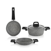 Eternal 3'lü Tencere Seti - Gri / Siyah - 3