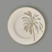 Kitchen Palm Tatlı ve Kahvaltı Tabağı - Krem / Bej - 21 cm - 3