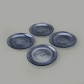 Kitchen 4'lü Tabak - Mavi - 16 cm - 1