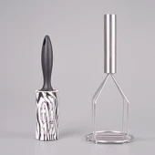 Çizgili Patates Ezici - Gri - 26 cm - 2