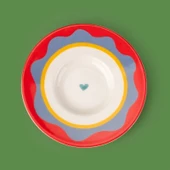 Kitchen Granny Çay Tabağı - Kırmızı / Yeşil - 13 cm - 1