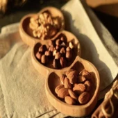 Amor 3 Bölmeli Kalp Çerezlik - Açık Kahverengi - 27 cm - 2