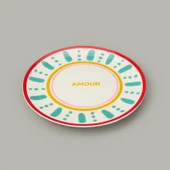 Kitchen Amour Pasta Tabağı - Renkli - 19 cm - 1