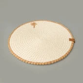 Soft Palm Nakışlı Supla - Ekru - 33x33 cm - 1