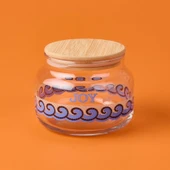 Blue Mosaiq Joy Kapaklı Cam Kavanoz - Renkli - 430 ml - 1