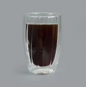 Stripe Çift Cidarlı Bardak - Şeffaf - 450 ml - 1