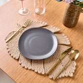 Soft Yaprak Supla - Bej - 31x45 cm - 2