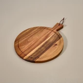 Akasya Kesme Tahtası - Kahverengi - 32x25 cm - 3