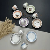 Palm Mix 12 Parça Kahve Fincan Takımı - Renkli - 3