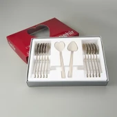 Can Canan 12'li Kahve Kaşığı - Gri - 12,8 cm - 1