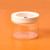 Vakumlu Erzak Kavanozu - Beyaz / Şeffaf - 690 ml - 2