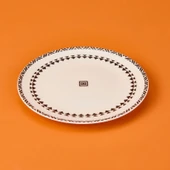 Kitchen Ethnic Pasta Tabağı - Siyah / Beyaz - 19 cm - 1