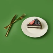 Porselen Liana Tatlı Tabağı - Krem - 19 cm - 1