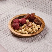Morry Akasya Yuvarlak Sunum Tabağı - Kahverengi - 15 cm - 1