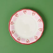 Kitchen Love Tatlı Tabağı - Pembe / Beyaz - 20 cm - 2