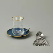 Imran Lizbon Model 12'li Çay Kaşığı - Gümüş - 11 cm - 3