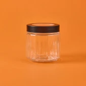 Borosilikat Cam Saklama Kabı - Gri / Siyah - 800 ml - 2
