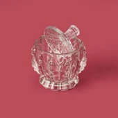 Glass Cam Şekerlik - Şeffaf - 3,5 cm - 3